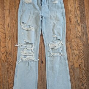 Distressed Light Blue Women's Jeans